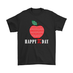 VnSupertramp Happy Pi Day Apple Men T-Shirt for Math Geek Nerd Plus Size XL-5XL