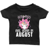 Image of Unicorns Are Born In August Infant Shirt Official VnSupertramp Birthday Apparel