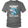 Image of VnSupertramp Mommy Shark and Baby Shark Personalized Name Birthday Shirt Women - D5