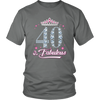 Image of VnSupertramp Forty And Fabulous Women Shirt Plus Size XL-4XL 40th Birthday Gift