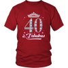 Image of VnSupertramp Forty And Fabulous Women Shirt Plus Size XL-4XL 40th Birthday Gift