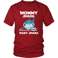 VnSupertramp Mommy Shark and Baby Shark Personalized Name Birthday Shirt Women - D3