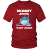 Image of VnSupertramp Mommy Shark and Baby Shark Personalized Name Birthday Shirt Women - D3