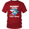 Image of VnSupertramp Mommy Shark and Baby Shark Personalized Name Birthday Shirt Women - D5