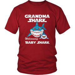 VnSupertramp Grandma Shark and Baby Shark Personalized Name Birthday Shirt Women - D2