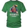 Image of VnSupertramp Personalized Hawks Mascot Team Men Women Football T-Shirt Plus Size XL-4XL - For Seattle Seahawks Fans