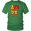 Image of VnSupertramp Personalized Love Apple Women Men Teacher T-Shirt - Custom Name, School, Grade - Back To School First Day of School Gift