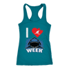 Image of VnSupertramp I Love Sharks Week Women Racerback Tank Top T-Shirt Great Tees For Shark Lover Fan TV Show D2