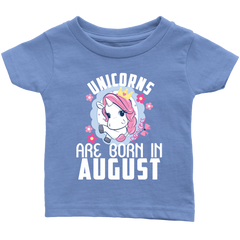 Unicorns Are Born In August Infant Shirt Official VnSupertramp Birthday Apparel