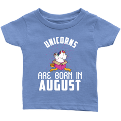 Unicorns Are Born In August Infant Shirt Official VnSupertramp Birthday Apparel