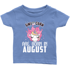 Unicorns Are Born In August Infant Shirt Official VnSupertramp Birthday Apparel