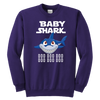 Image of Official VnSupertramp Baby Shark Youth Crewneck Sweatshirt Doo Doo Doo Apparel