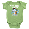 Image of VnSupertramp Baby Brother Sister Shark Personalized Name Onesie Birthday Gift-D9