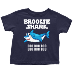 Official VnSupetramp Baby Shark Toddler T-Shirt Personalized Name Birthday Gift (4T, Navy Blue)-Brooksie-Baby Shark #8-17688557257802