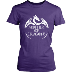 VnSupertramp Mother of Dragons Women Shirt Plus Size XL-4XL For Mother's Day Gift Dragon Fans Lovers Mom Mommy - D1