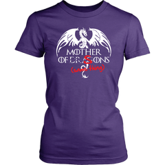 VnSupertramp Mother of Dragons (er, Sons - Same Thing) Funny Women T-Shirt Plus Size XL-4XL For Mom Birthday Gift