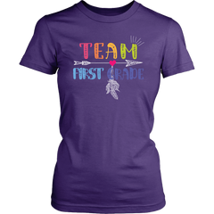 Team First Grade Women Shirt Plus Size XL-4XL Back To School Tee Official VnSupertramp Apparel