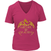 Image of VnSupertramp Mother of Dragons Women V-Neck T-Shirt Plus Size XL-4XL For Mother's Day Gift Dragon Fans Mom - D2