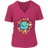 Image of VnSupertramp Children Around The World Women V-Neck T-Shirt Plus Size XL-4XL Happy Earth Day Tee 2019