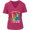 Image of VnSupertramp I See Your True Colors That’s Why I Love You Women V-Neck T-Shirt XL-4XL Autism Awareness Tee