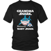 Image of VnSupertramp Grandma Shark and Baby Shark Personalized Name Birthday Shirt Women - D2