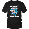 Image of VnSupertramp Mommy Shark and Baby Shark Personalized Name Birthday Shirt Women - D5