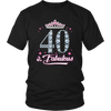 Image of VnSupertramp Forty And Fabulous Women Shirt Plus Size XL-4XL 40th Birthday Gift