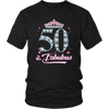 Image of VnSupertramp Fifty And Fabulous Women Shirt Plus Size XL-4XL 50th Birthday Gift