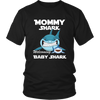 Image of VnSupertramp Mommy Shark and Baby Shark Personalized Name Birthday Shirt Women - D3