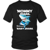 Image of VnSupertramp Mommy Shark and Baby Shark Personalized Name Birthday Shirt Women - D4