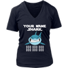 Image of Official VnSupertramp Personalized Grandma Shark Women V-Neck Shirt Plus Size