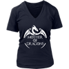 Image of VnSupertramp Mother of Dragons Women V-Neck T-Shirt Plus Size XL-4XL For Mother's Day Gift Dragon Fans Mom - D1