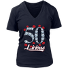 Image of VnSupertramp Fifty Licious 50th Birthday Sexy Clips Women V-Neck Shirt Plus Size XL-4XL Mother's Day Mom Gift 1969