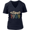 Image of VnSupertramp Classic Vintage 1959 60th Birthday Women V-Neck Shirt Plus Size XL-4XL -  Mother's Day Anniversary Mom Gift