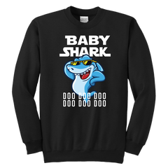 Official VnSupertramp Baby Shark Youth Crewneck Sweatshirt Doo Doo Doo Apparel