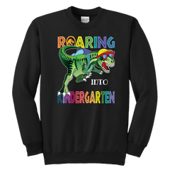 VnSupertramp Roaring Kindergarten Dinosaur Youth Sweatshirt Back to School Gift