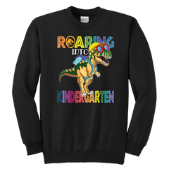 VnSupertramp Roaring Kindergarten Dinosaur Youth Sweatshirt Back to School Gift