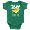 Image of VnSupertramp Baby Brother Sister Shark Personalized Name Onesie Birthday Gift-D2