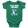 Image of VnSupertramp Baby Brother Sister Shark Personalized Name Onesie Birthday Gift-D6