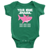 Image of VnSupertramp Baby Brother Sister Shark Personalized Name Onesie Birthday Gift-D10