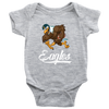 Image of VnSupertramp Eagle Playing Football Baby Bodysuit For Philadelphia Eagles Fans