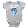 Image of VnSupertramp Baby Brother Sister Shark Personalized Name Onesie Birthday Gift-D6