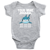 Image of VnSupertramp Baby Brother Sister Shark Personalized Name Onesie Birthday Gift-D12