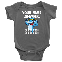 VnSupertramp Baby Brother Sister Shark Personalized Name Onesie Birthday Gift-D6