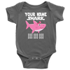 Image of VnSupertramp Baby Brother Sister Shark Personalized Name Onesie Birthday Gift-D10