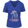 Image of VnSupertramp Seventy And Fabulous V-Neck Shirt Plus Size XL-4XL 70th Birthday