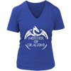 Image of VnSupertramp Mother of Dragons Women V-Neck T-Shirt Plus Size XL-4XL For Mother's Day Gift Dragon Fans Mom - D1