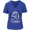 Image of VnSupertramp Fifty And Fabulous V-Neck Shirt Plus Size XL-4XL 50th Birthday Gift