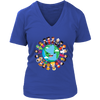 Image of VnSupertramp Children Around The World Women V-Neck T-Shirt Plus Size XL-4XL Happy Earth Day Tee 2019