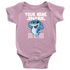 Image of VnSupertramp Baby Brother Sister Shark Personalized Name Onesie Birthday Gift-D6